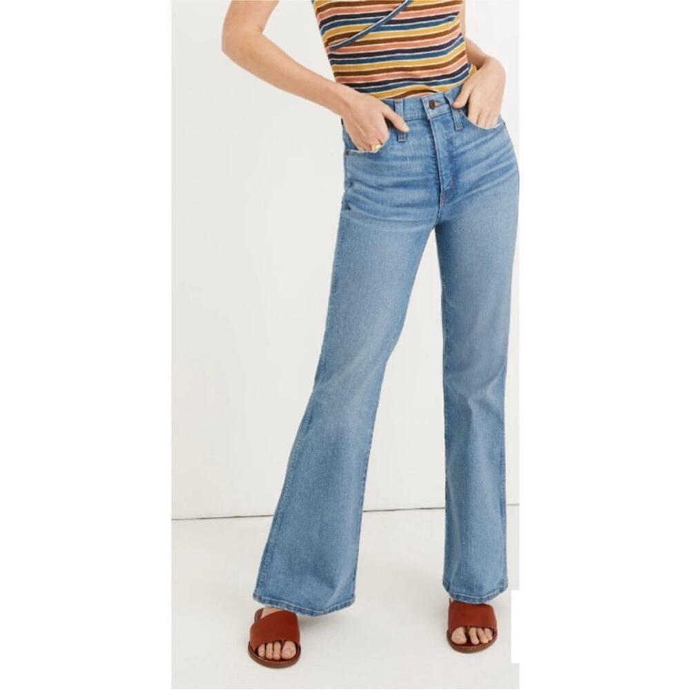 NWT Madewell Retro Flare Jeans in Norwich Wash Size 27